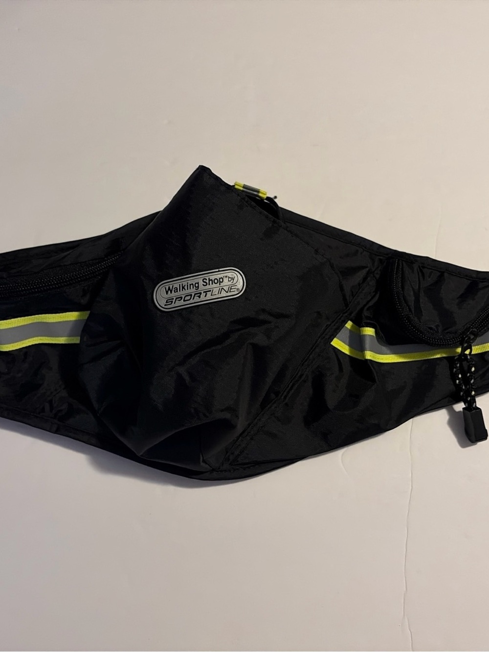 Sportline Walking Shop Black Reflective Neon Fanny Pack Running Pack
